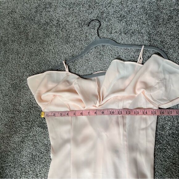 REVOLVE, LPA V Neck Ruffle Gown in Champagne - Picture 14 of 16